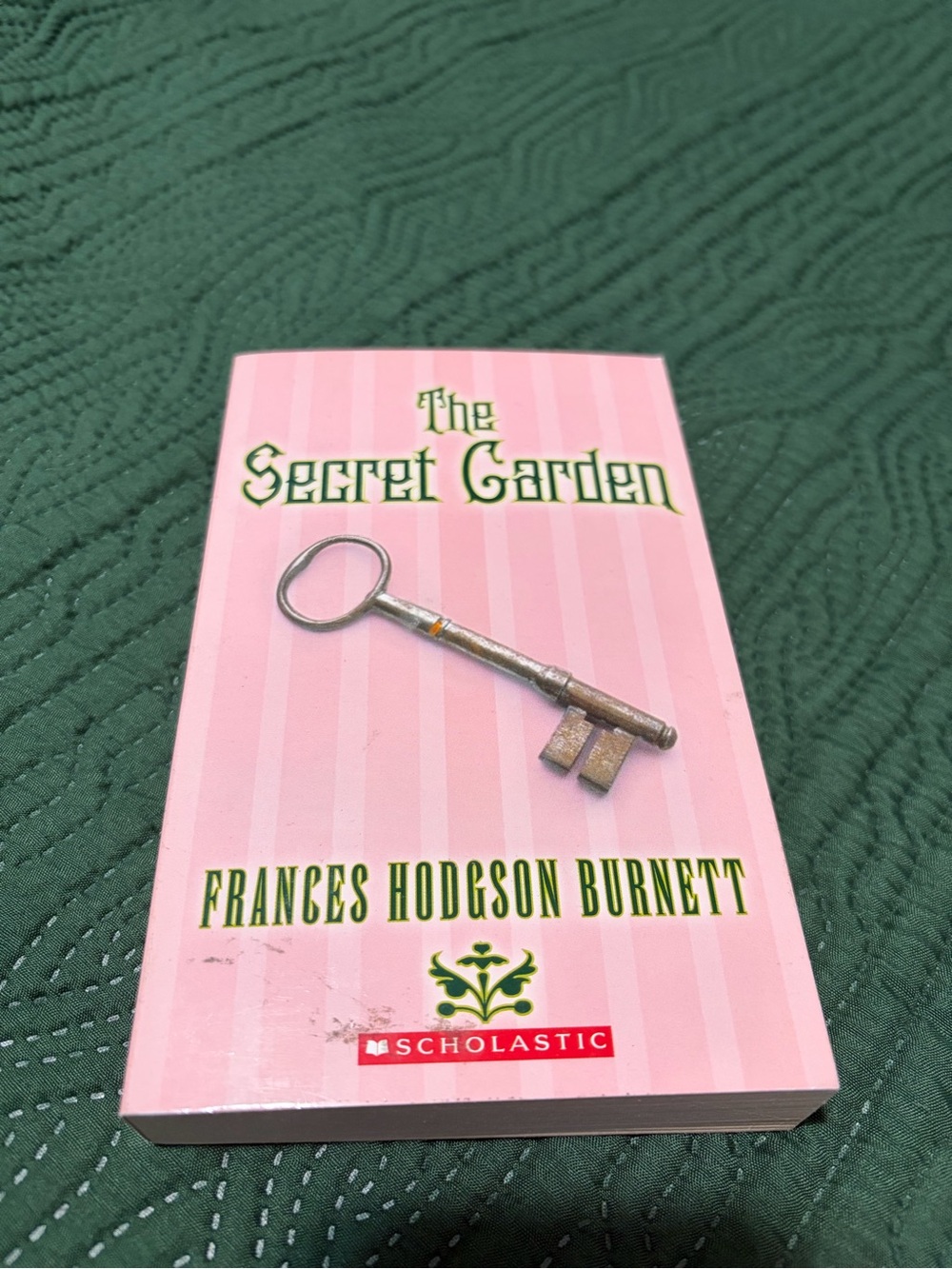 Scholastic Pink Paperback with Green Frame and Yellow Accent